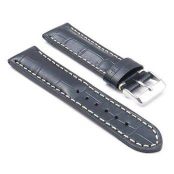 [macyskorea] DASSARI Concord Black w/ White Stitching Croc Leather watch Band for BREITLIN/9528305