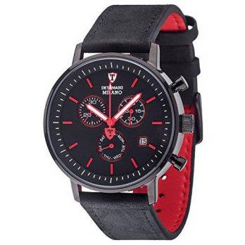 [macyskorea] DETOMASO Watches DETOMASO Mens MILANO Chronograph Leather Black Red Clas/9951978