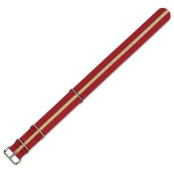 [macyskorea] DeBeer 20mm Military MoD Ballistic Nylon G10 Watch Band - Dark Red with Tan s/9776404