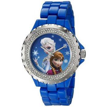 [macyskorea] Disney Womens W001818 Anna & Elsa Analog Display Analog Quartz Blue Watc/9953595