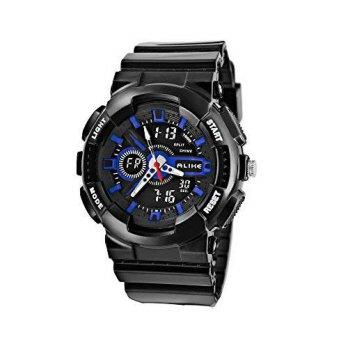 [macyskorea] ECOOPRO Mens BBD-AK1383BL Black Strap Blue-Tone Analog-Digital Sport Wat/9951626