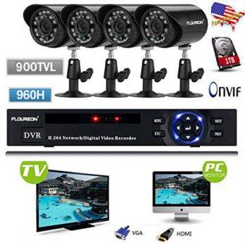 [macyskorea] Floureon 4CH 960H Onvif CCTV DVR Digital Video Recorder + 4 x Outdoor 900TVL /9105887