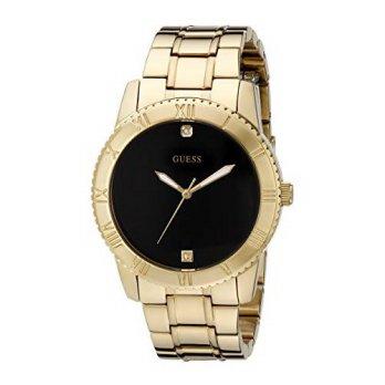 [macyskorea] GUESS Mens U0416G2 Stainless Steel Gold-Tone Watch with Black Diamond Di/9951619