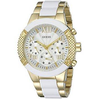 [macyskorea] GUESS Womens Quartz Metal and Stainless Steel Casual Watch, Color:White (Mode/9528230