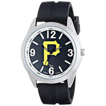 [macyskorea] Game Time Mens MLB-VAR-PIT2 Varsity Analog Display Japanese Quartz Black Watc/9528283