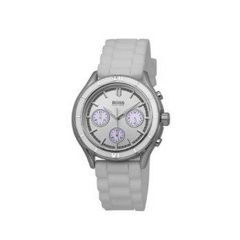 [macyskorea] HUGO BOSS Hugo Boss Chronograph Silver Dial White Silicone Unisex Watch 15022/9951999