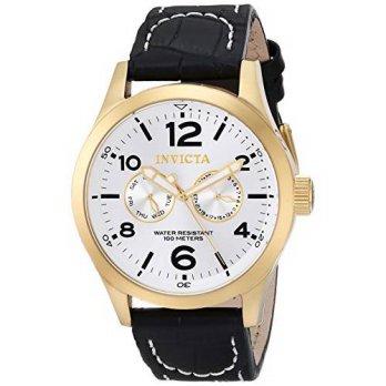 [macyskorea] Invicta Mens 12172 Specialty Military Silver Dial Black Leather Watch/9528683