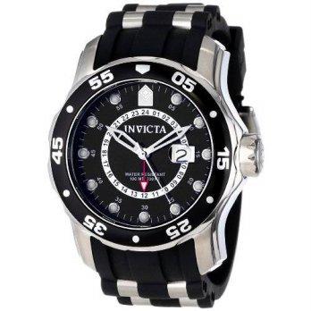 [macyskorea] Invicta Mens 6987 Pro Diver Collection GMT Black Dial Black Polyurethane Watc/9776427