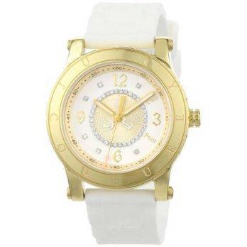 [macyskorea] Juicy Couture Womens 1900773 HRH Gold-Tone Steel Case White Jelly Strap /9951512