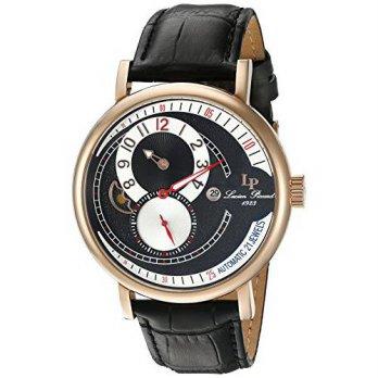 [macyskorea] Lucien Piccard Mens Supernova Automatic Stainless Steel and Black Leather Cas/9529931