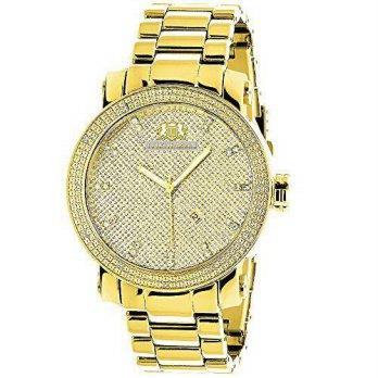 [macyskorea] Luxurman Mens Diamond Watch 0.12ct Yellow/9951782