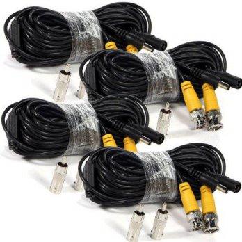 [macyskorea] Masione 4 pack 50 FEET DVR CCTV CAMERA VIDEO POWER CABLE CORD RCA BNC/9107622