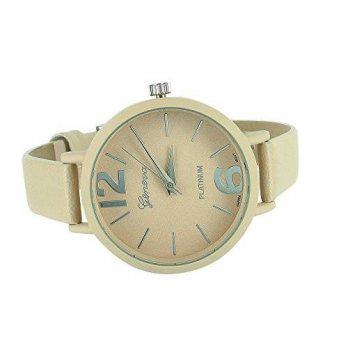 [macyskorea] Master Of Bling Beige Color Womens Watch Round Dial Geneva Platinum Slim Styl/9953879