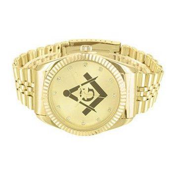 [macyskorea] Master Of Bling Mens Masonic Freemason Watch Roman Numeral Dial Round Gold To/9530065