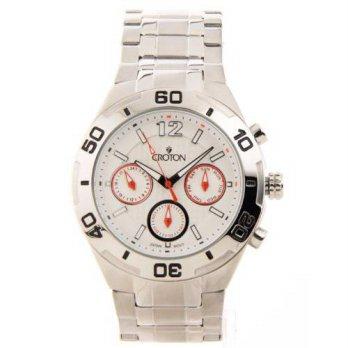 [macyskorea] Mens Croton Stainless Steel Large Multifunction 3 Eye Black Dial Watch Ca3012/9951624