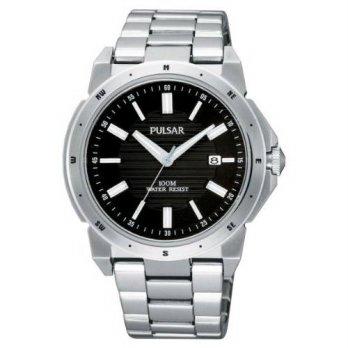 [macyskorea] Mens Pulsar Stainless Steel Black Dial Date 10ATM Casual Watch PG8149/9951631