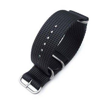 [macyskorea] MiLTAT 26mm NATO Watch Band, Thick Zulu Nylon for Heavy Watch, Matte Black, B/9776382