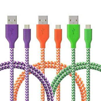 [macyskorea] Micro USB Cable, 3-Pcs 3ft(1M)Ansfen Premium Nylon Braided USB 2.0 High Speed/9131649