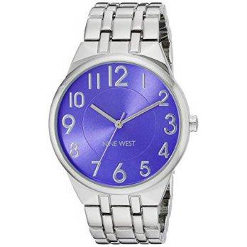 [macyskorea] Nine West Womens NW/1757PESB Easy To Read Blue Dial Silver-Tone Bracelet Watc/9528522