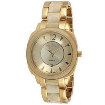 [macyskorea] Peugeot Womens 7096GCR Gold-Tone Ivory Tortoise Shell Watch/9951562