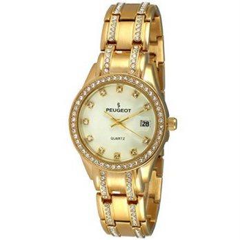 [macyskorea] Peugeot Womens Crystal Quartz Metal and Stainless Steel Dress /9953689