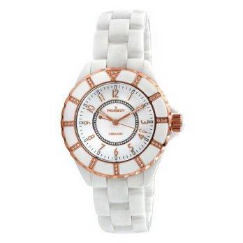 [macyskorea] Peugeot Womens PS4893WT Swiss Ceramic Swarovski Crystal White Dial Watch/9953854