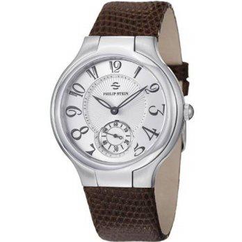 [macyskorea] Philip Stein Signature Round Brown leather Strap Silver Dial Watch 42-FW-ZBR/9951507