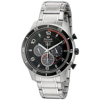 [macyskorea] Pulsar Mens Chronograph Solar Quartz Stainless Steel Dress Watch (Model: PX50/9530039