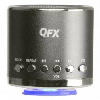 [macyskorea] QFX CS-59US MINI DIGITAL SPEAKER w/ FM RADIO, USB/MICRO-SD - CHARCOAL/GRAY/9194485