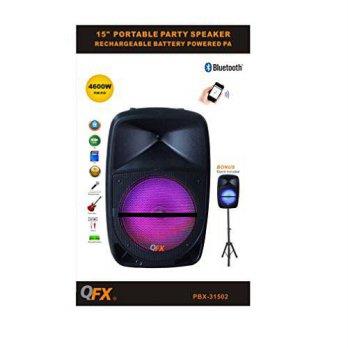 [macyskorea] QFX PBX-31502 Rechargeable Powered PA with Bluetooth/FM/USB/SD In/Stand/9194737