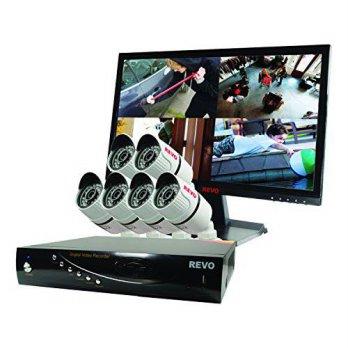 [macyskorea] Revo RT81B6GM22-1T T-HD 8-CH 2TB DVR Surveillance System with 6 T-HD 1080p Bu/9126142