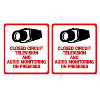 [macyskorea] SIS E-Store 2 Pack Security Decal - 205 Video & Audio CCTV Security Surveilla/9512834