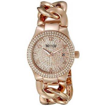 [macyskorea] SO&CO New York Womens 5083.3 SoHo Quartz Crystal Filled Date 16K Rose Tone Ch/9529906