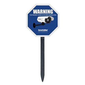 [macyskorea] Securityman SM-SIGN Reflective Security Warning Sign with Yard Stake (Blue)/9511387