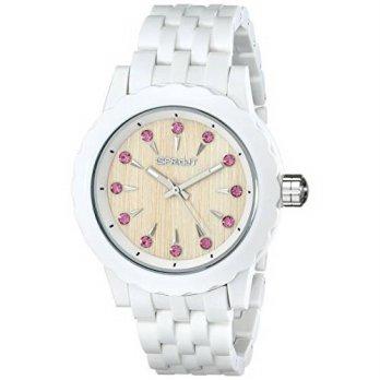 [macyskorea] Sprout Womens ST/6803PKWT Pink Swarovski Crystal Accented Bamboo Dial White C/9776610