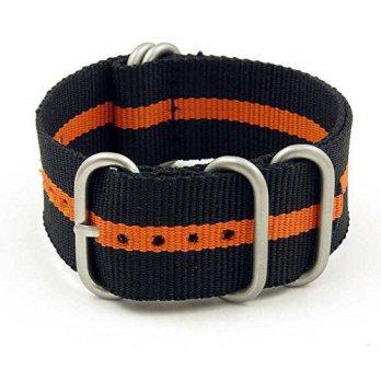 [macyskorea] StrapsCo 16mm Black / Orange Matte Silver 5-Ring G10 Ballistic Nylon Nato Zul/9776130