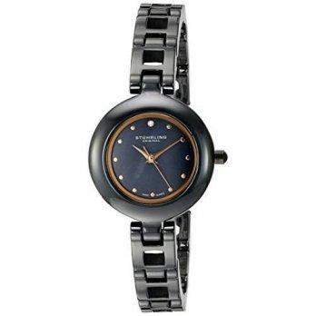 [macyskorea] Stuhrling Original Womens 921.03 Leisure Petit Black Ceramic Watch with /9953712