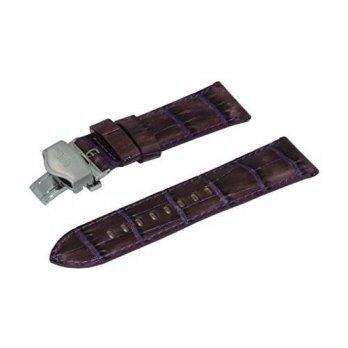 [macyskorea] Swiss Reimagined 20mm Black & Purple Large Crocodile Emboss Italian Leather W/9776381