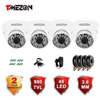 [macyskorea] TMEZON 4 Pack 1/3 3.6mm 900TVL 960H Day Night Vision Dome CCTV Home Security /9111120