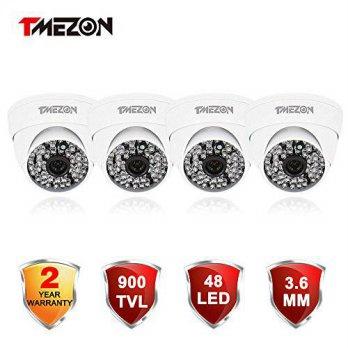 [macyskorea] TMEZON 4 Pack 1/3 3.6mm 900TVL 960H Day Night Vision Dome CCTV Home Security /9110707