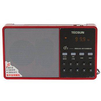 [macyskorea] Tecsun D3 Rechargeable FM Radio with ETM, MP3 Player with Built-in Micro SD C/8722161