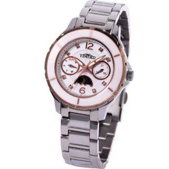 [macyskorea] Time100 Ladies Ceramic-frame Moon Phase Multifunctional Rose Golden Dial Watc/9953830