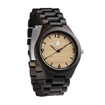 [macyskorea] Treehut Mens Black Ebony Wooden Watch with All Wood Strap, Glow in the Dark H/9529524