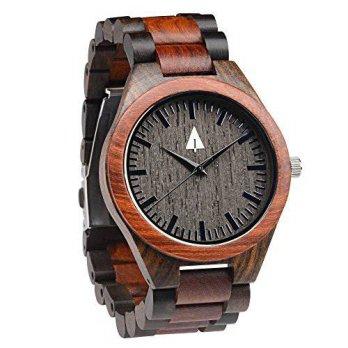 [macyskorea] Treehut Mens Rosewood and Ebony Wooden Watch with All Wood Strap Quartz Analo/9530179