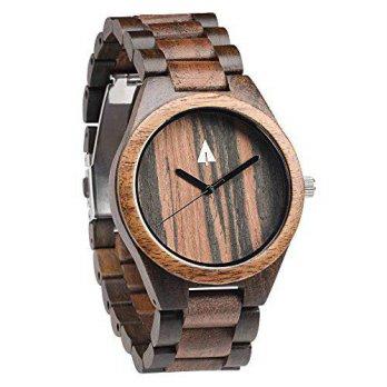 [macyskorea] Treehut Mens Walnut and Ebony Wooden Watch with All Wood Strap Quartz Analog /9528893