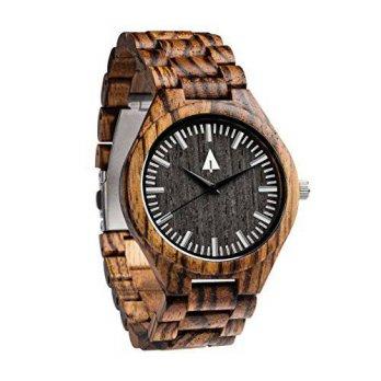 [macyskorea] Treehut Mens Zebrawood Wooden Watch with All Zebrawood Wood Strap Quartz Anal/9529269