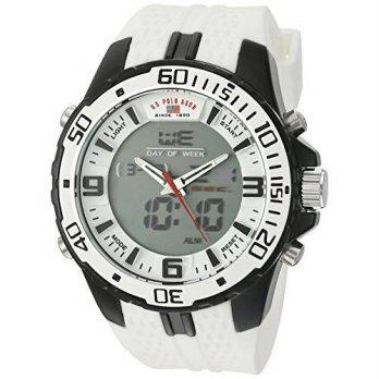 [macyskorea] U.S. Polo Assn. Sport Mens Quartz Metal and Rubber Casual Watch, Color:White /9528445