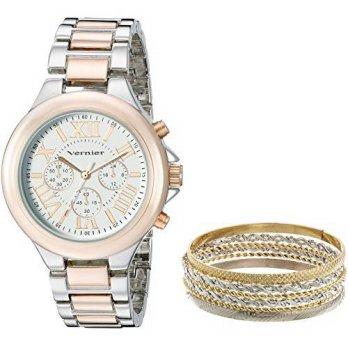 [macyskorea] Vernier Womens VNR1100SET Two-Tone Watch and Jewelry Box Set/9953101