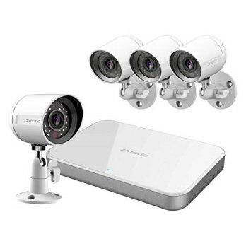 [macyskorea] Zmodo ZM-SS7CD8D4-S-1TB Mini 4CH 720P Smart PoE NVR Security System with 4 Ou/9511699