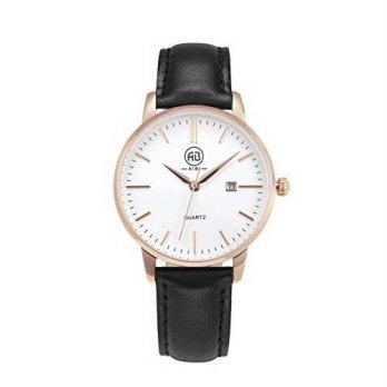 [poledit] AIBI Lady Collection Waterproof Rose Gold Case Black Leather Strap Analog Quartz/12664977